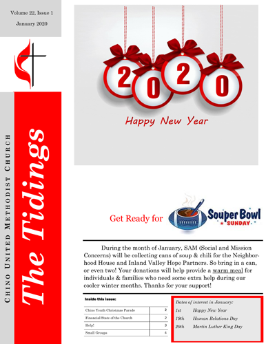 screenshot of January 2020 newsletter